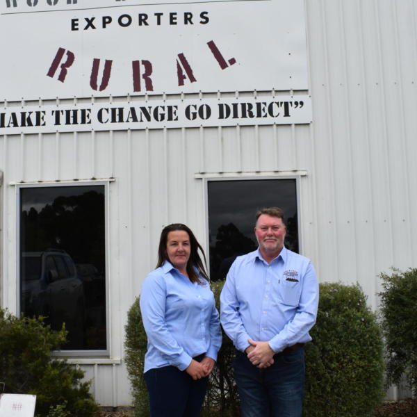 Kirsty Ford and Gavan Corbett at Skipton Wool Store