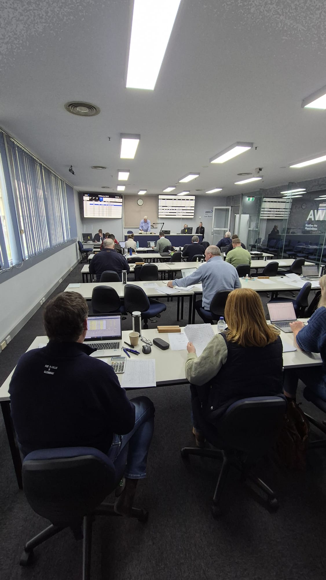 Patria Lees in the AWEX sale room. 